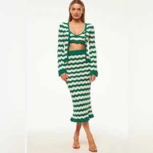 Misa Los Angeles Nelly Emerald & Cream SET